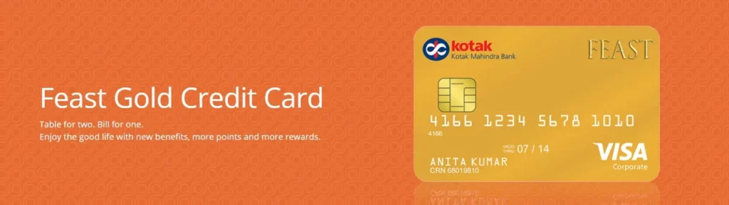 kotak Mahindra Bank Feast Gold Credit Card Value Chart