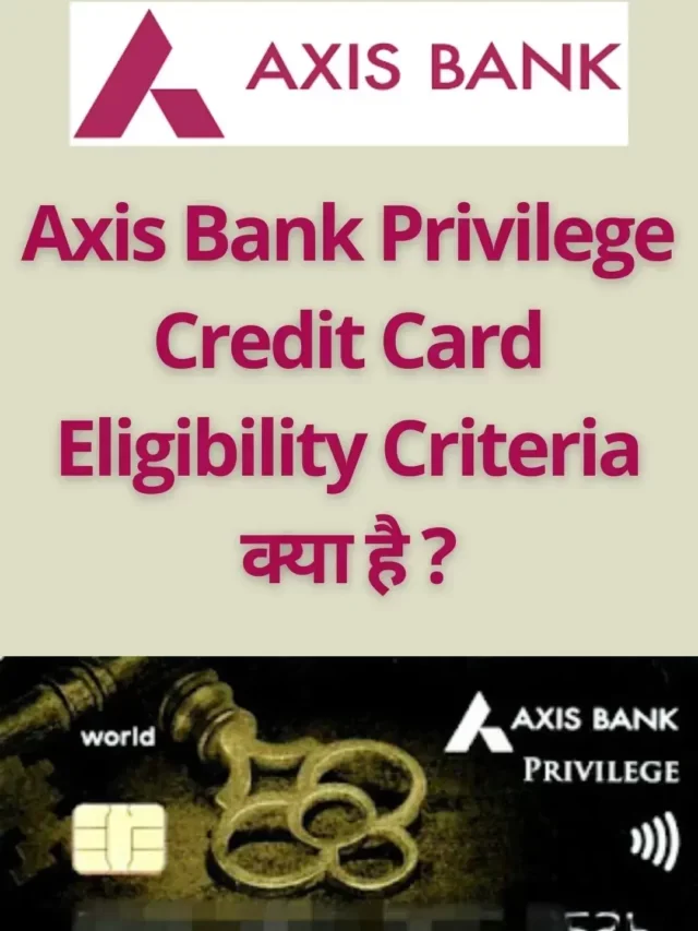 Axis Bank Privilege Credit Card Eligibility Criteria क्या है ?