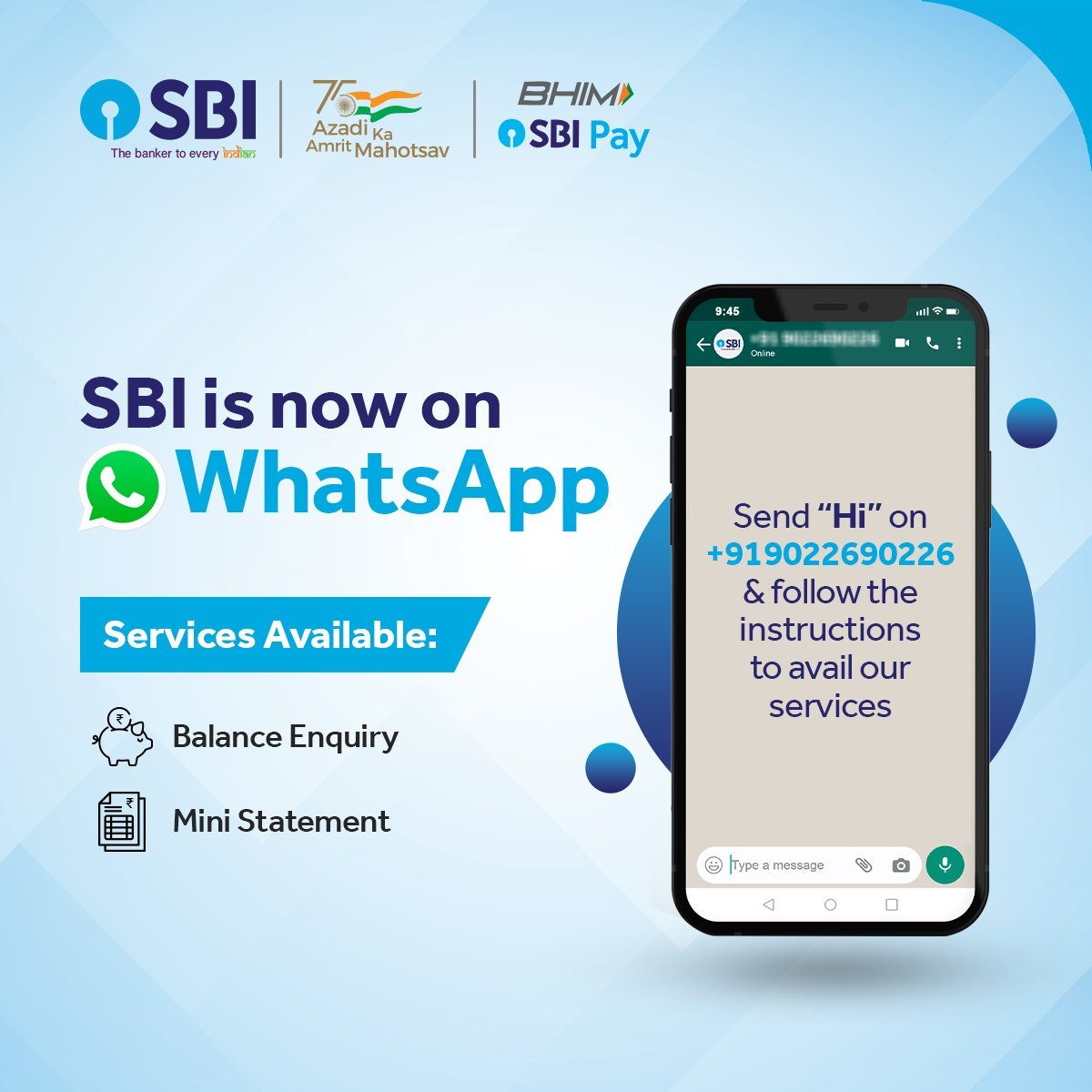 SBI WhatsApp Banking Services : के बारे में जाने अधिक ?